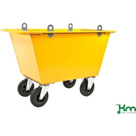 Fodervogn med lyftöglor, 300 liter, massiva hjul