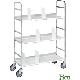 Arkiveringsvagn 3 hyllor, 750x290x1140, 27 st A4
