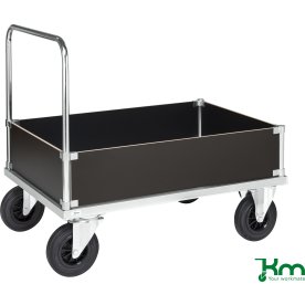 Flexi 630 med 4 låga sidor, 120x80x90, stålskiva