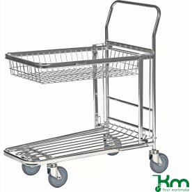 Plockvagn/butiksvagn med korg, 870x530x1010 mm, 30
