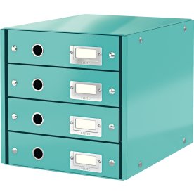 Leitz Click & Store förvaringsbox | 4 fack | Isblå