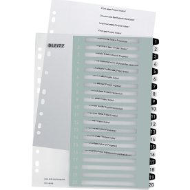 Leitz WOW utskrivbart Register A4+ 1-20