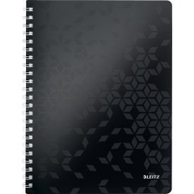 Leitz WOW Spiral linjerad A4-anteckningsbok, svart