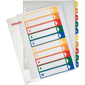 Register Esselte Maxi A4 1-10 För utskrifter
