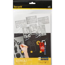 Securit Schabloner | Set med 6 st