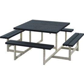Plus Picnic bänkset, Svart, 200 cm