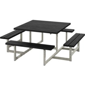 Plus Picknick bänkset | RePlast | Svart | 200 cm