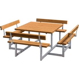 Plus Picnic bänkset med ryggstöd, Teak