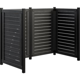 Plus Lund avfallsskjul, 165x85x124 cm, svart