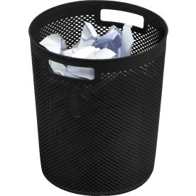 Wave Papperskorg | Rund | 15 liter | Svart