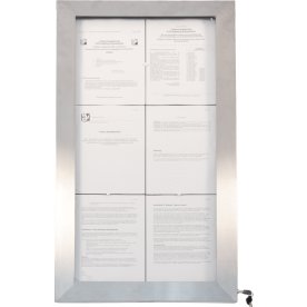 Informationsdisplay Securit 6xA4 Rostfri