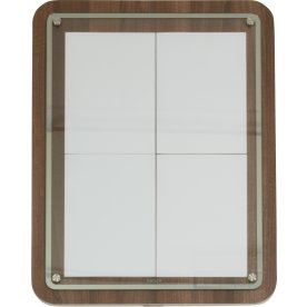 Informationsdisplay Securit 4xA4 Valnöt