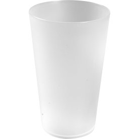 Plastmugg, Flergångsbruk, Vit, 50 cl, 12 st