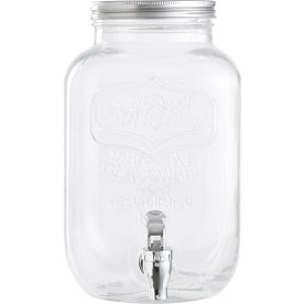 Glasbehållare med tappkran, 4 liter