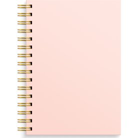Burde anteckningsbok | Spiralrygg | A5 | Rosa