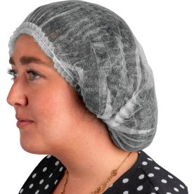 Hårnät med dubbelresår, vit | One-size | 100 st.