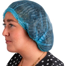 Hårnät med dubbelresår, blå | One-size | 100 st.
