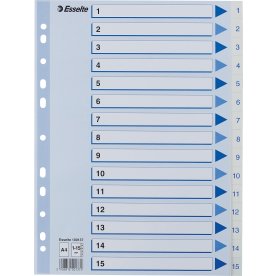 Register Esselte A4 1-15 Plast Vit
