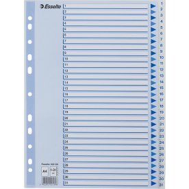 Register Esselte A4 1-31 Plast Vit