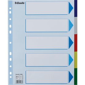Register Esselte Maxi A4 5 flikar Plast