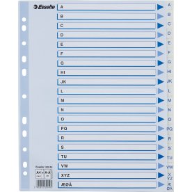 Register Esselte Maxi A4 A-Å PP Vit