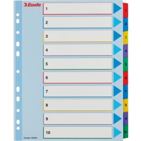Register Esselte Mylar A4 1-10 Överskrivningsbart