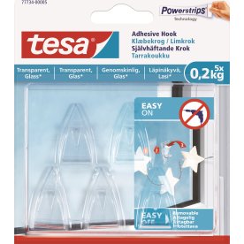 tesa självhäftande krok | Transparent | <0,2 kg