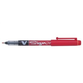 Pilot V Signpen, fiberpenna, röd
