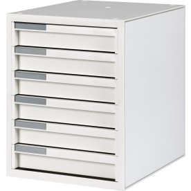 Styrokay förvaringsbox, 6 lådor, vit