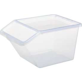 Basic plastlåda inkl. lock | 40 l | Genomskinlig