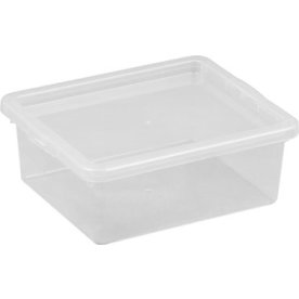 Basic plastlåda inkl. lock | 1,7 l | Genomskinlig