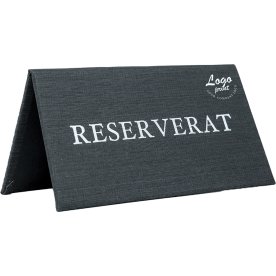 Bordskilt | Reserverat | Eget tryk | Charcoal