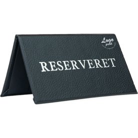 Bordsskylt | Reserveret | Eget tryck | Svart