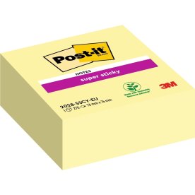 Post-it Super Sticky Cube | 76x76 mm | Gul