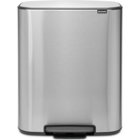 Brabantia BO pedalhink | 2 x 30 l | Matt stål