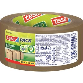 tesa packtejp | Återvunnen | 50 mm x 66 m | Brun