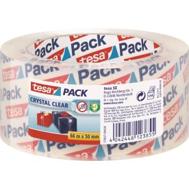 tesa packtejp | PP | 50 mm x 50 m | Crystal Clear