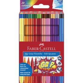 Faber-Castell Grip tuschpennor, 20 st.