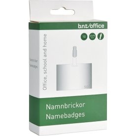 Office namnbricka, 90x60 mm, mjuk, 10 st.