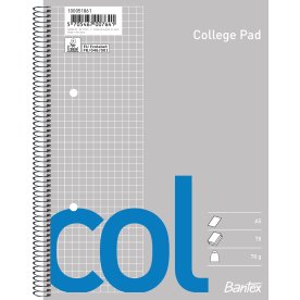 Bantex kollegieblock A5, rutat