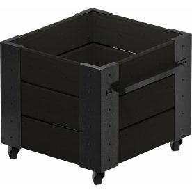 Plus Cubic blomlåda, 46x50x45 cm, Svart/svart
