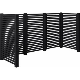 Plus Tokyo avfallsskjul, H:148 cm, Svart