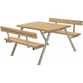 Plus Alpha bänkset med ryggstöd, 118cm, Thermowood