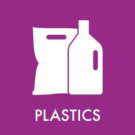 Sopsorteringsskylt | 12x12 cm | Plastics