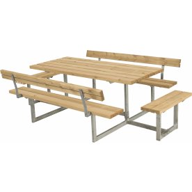 Plus Basic bänkset med ryggstöd, Thermowood