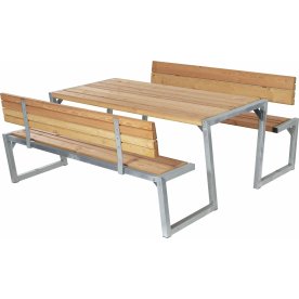 Plus Zigma bänkset med ryggstöd, Thermowood