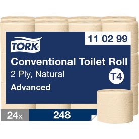 Tork T4 Advanced toalettpapper, natur, 24 rullar