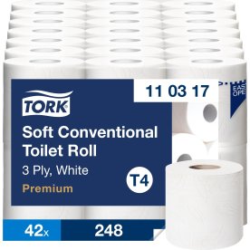 Tork T4 Premium toalettpapper, 3-lager, 42 rullar