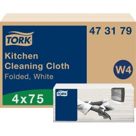 Tork W4 torkduk för kök, vit, 75 st.