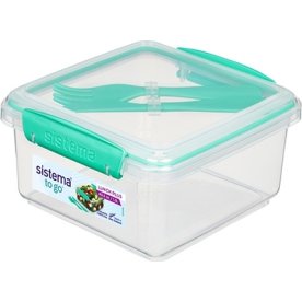 Sistema Lunch Plus To Go matlåda, 1,2 liter, teal